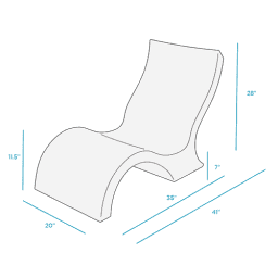 White Signature Lowback Chair