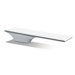 Flyte-Deck II Stand and Fibre-Dive Board Complete, 10' Radiant White with White Tread