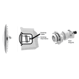 White Vivid 360 LED Pool Light with Plug Kit 12V 30W