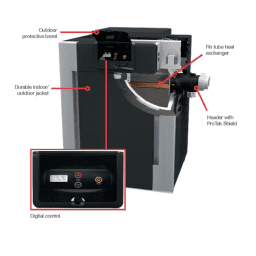 High Altitude Model R206A Digital Natural Gas Heater, 199.5K BTU, Copper Exchanger, P-R206A-EN-C #51, 2000-6000 Ft Elevation