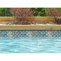 Lightwaves Glass Tile, Sea Green 1"x 2", LWV-SEA GREEN1x2