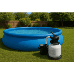 16" Above Ground Pool Sand Filter, 0.75HP Single Speed Pump with Aquamoto Scrubo Zoom Cordless Robotic Pool Cleaner Kit