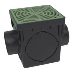 12" 2-Outlet Drainage Kit with Green Grate, 120-K