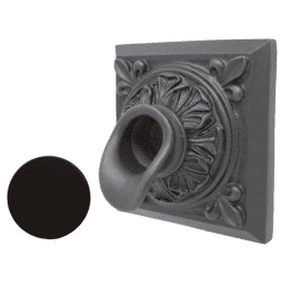 Square Short Oak Leaf Scupper, Oil Rubbed Bronze Finish