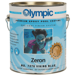 Zeron Epoxy Pool Paint Kit, Paint + Catalyst 1-Gallon, Viking Blue
