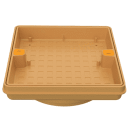 Tan Standard Skimmer Cover and Frame with 10" Fill-Lid