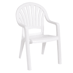 Pacific Fanback Armchair, White