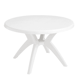 Ibiza 46" Round Pedestal Table, White
