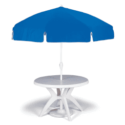 Ibiza 46" Round Pedestal Table, White