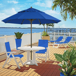 Windmaster 9' Round Umbrella, Blue