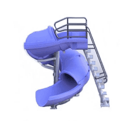 Vortex Pool Slide, Ladder & Closed Flume, Blue
