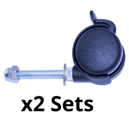 2" Castors, 2-Pack