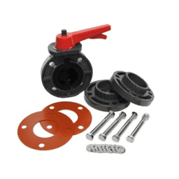 3" SCH 80 PVC Butterfly Valve Installation Kit with Stainless Steel Shaft
