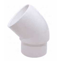 2" White SP x Slip SCH40 PVC 45 Degree Street Elbow