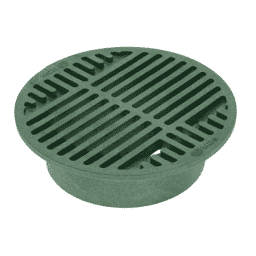 8" Green Plastic Round Grate, Connects To 6" Drain Pipes And Fittings