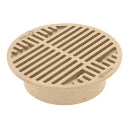 8" Sand Plastic Round Grate For 6" Spee-D Basin, 6" Drain Pipes And Fittings