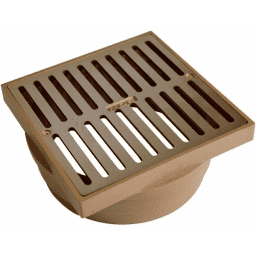 921B, 6" Square Satin Brass Grate