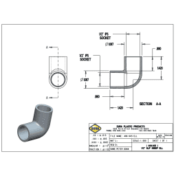1/2-Inch 90-Degree Elbow, Slip x Slip, Box of 250