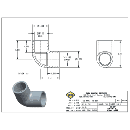 3/4-Inch 90-Degree Elbow, Slip x Slip (Each)