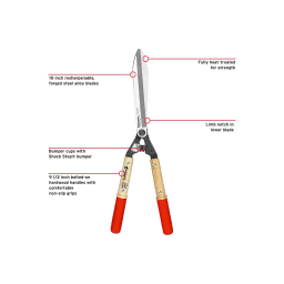 HS 6960, Resharpenable, forged steel alloy Hedge Shears - 10 Inch