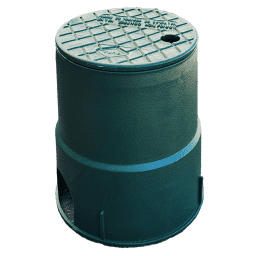 61, 6" Round Green Valve Box with Green Lid