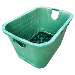 121, Rectangular Valve Box, Green with Green Lid