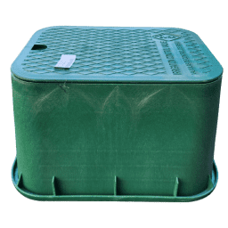 121, Rectangular Valve Box, Green with Green Lid
