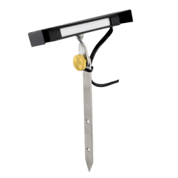 Wall Washer With Adj T-Ground Spike, Brass + Black Cerakote Light Bar Shield And Integrated 3000K Light Bar