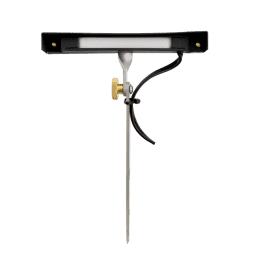 Wall Washer With Adj T-Ground Spike, Brass + Black Cerakote Light Bar Shield And Integrated 3000K Light Bar