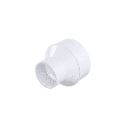 2" x 4" White DWV/SCH40 Hub x S&D Spigot PVC Increaser/Reducer Adapter Bushing