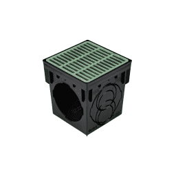 9" Green Plastic Square Catch Basin Drain Grate