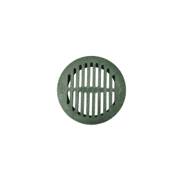 6" Green Plastic Round Grate, Connects to 6" Spee-D Basin, Pipes, and Fittings