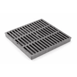 1211, 12" Black Plastic Square Catch Basin Drain Grate