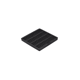 1211, 12" Black Plastic Square Catch Basin Drain Grate