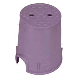 107PBCR, 6" Round Standard Series - Purple Box / Purple Cover, Reclaimed Water