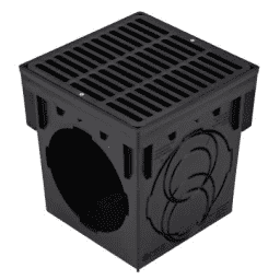 9" Black Plastic Square Catch Basin Drain Grate