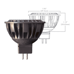 MR16 LED- 5-Watt, 2700K, 30 DEG, 8-25VAC, Dimmable, 0.8A Max Current