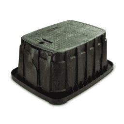 VBJMB, VB Series 10" Jumbo Valve Box with Black Body and Green Lid