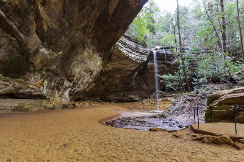 Ash Cave paved accessible trail — Hocking Hills Ohio