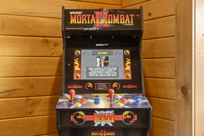Pool house lodge game room mortal kombat arcade machine
