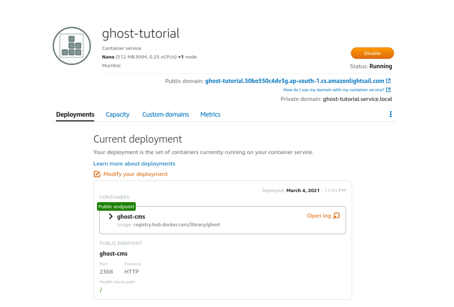 Container Dashboard