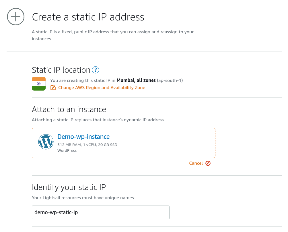 Static IP naming