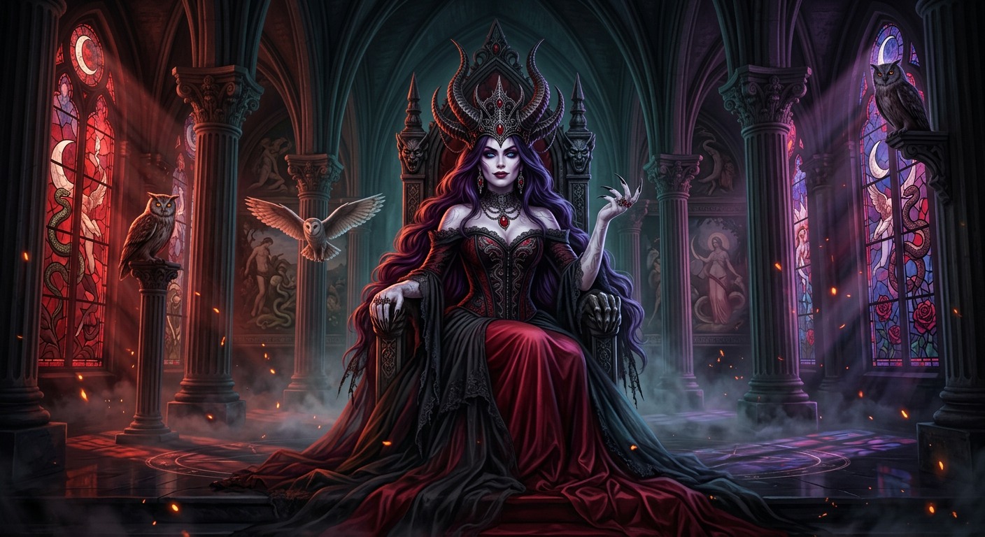 The queen Mother Lilith AI image template preview