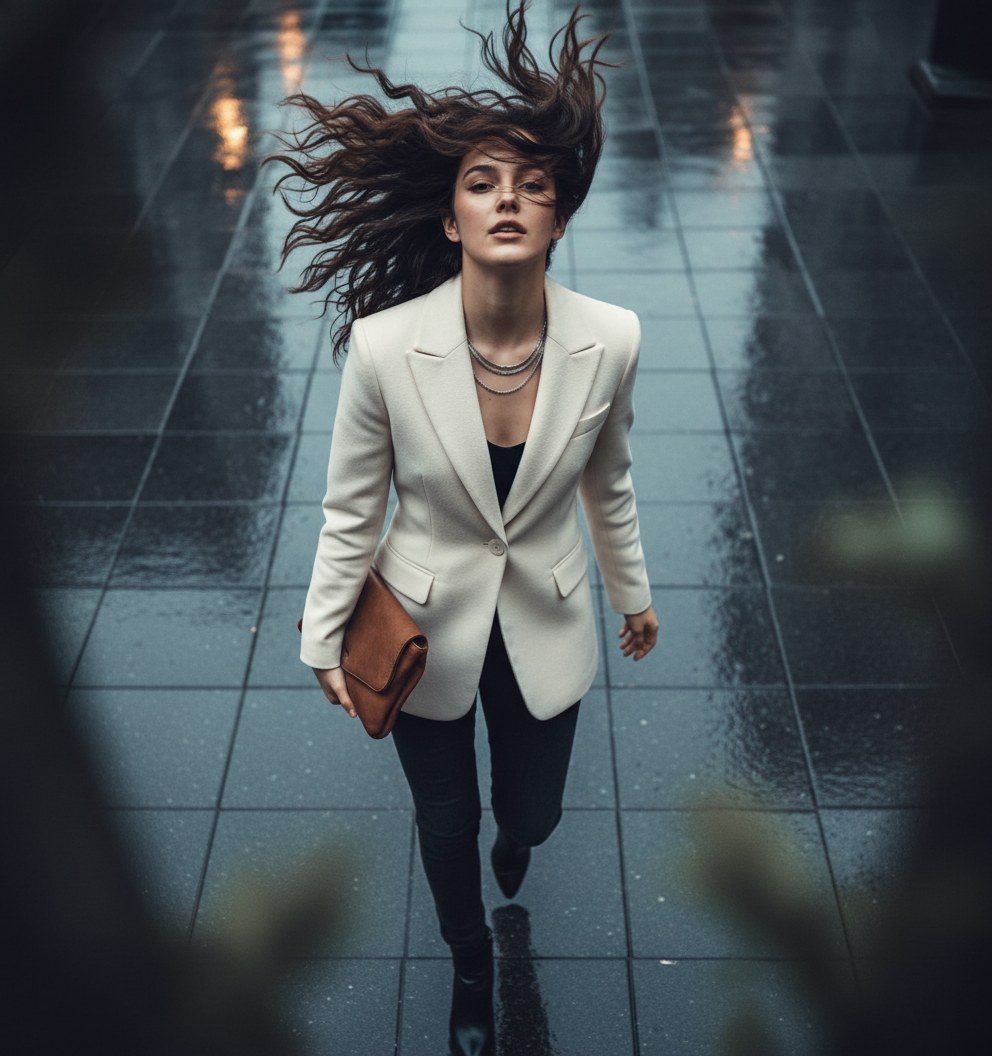 Rainlit Runway Aesthetic AI image template preview