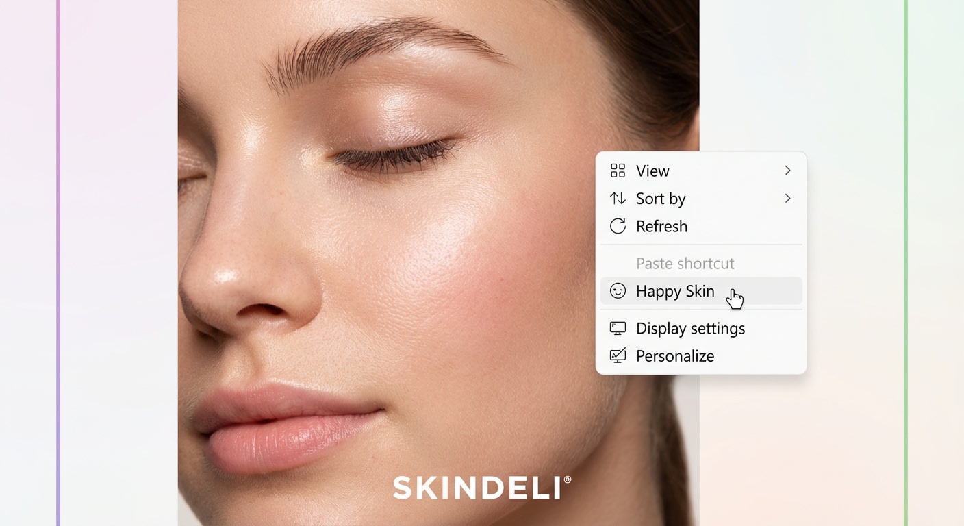 Windows Context Menu Skincare Ad Template AI image template preview