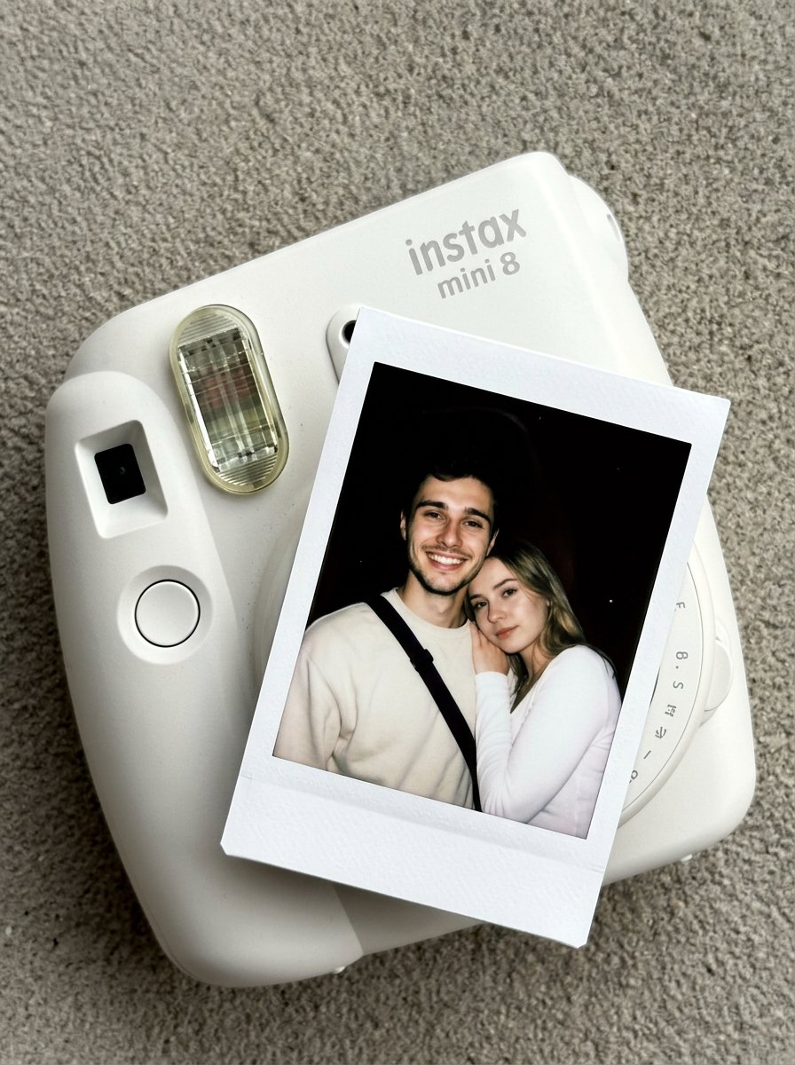 Nano Banana Pro Instax Mini 8 AI image template preview