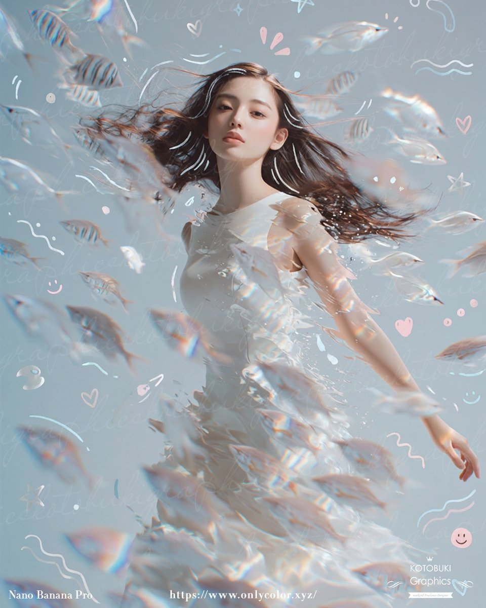 gpt2-profile-avatar-dreamy-underwater-woman-with-translucent-fish AI image template preview