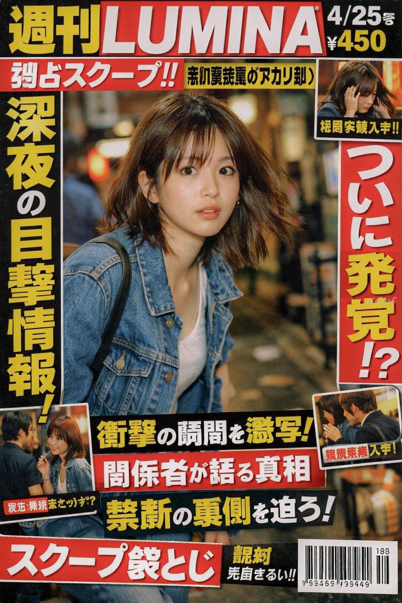 Japanese Tabloid Magazine Cover AI image template preview