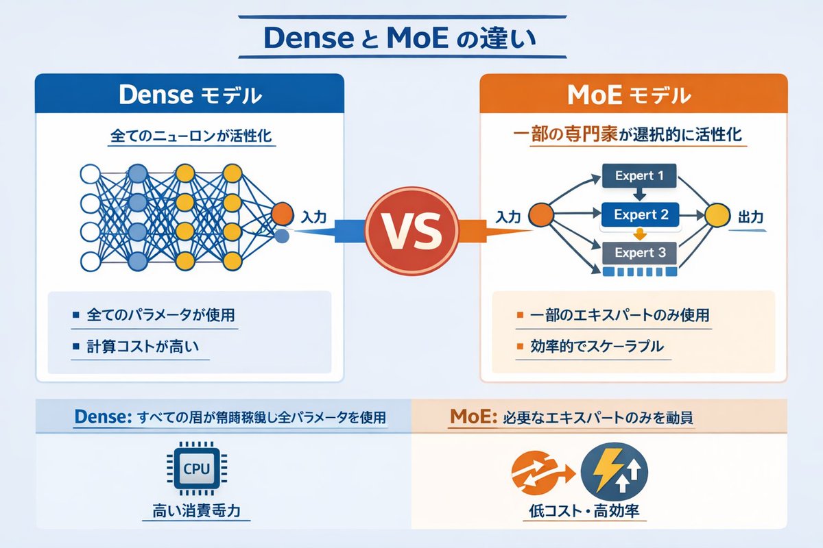 Dense vs MoE Neural Network Infographic AI image template preview