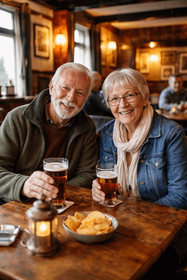Couple Pub Portrait Transformation AI image template preview